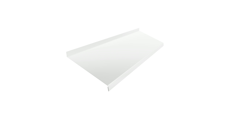 Отлив простой 250 0,45 PE с пленкой RAL 9003 сигнальный белый (2м)