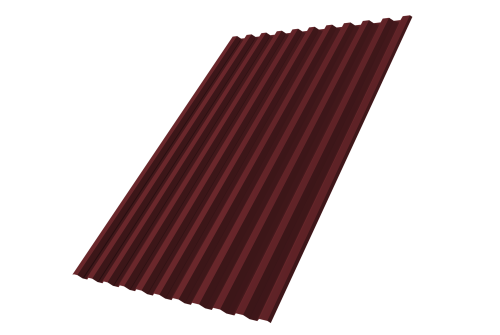 Профнастил С21 R 0,5 Satin RAL 3005 красное вино