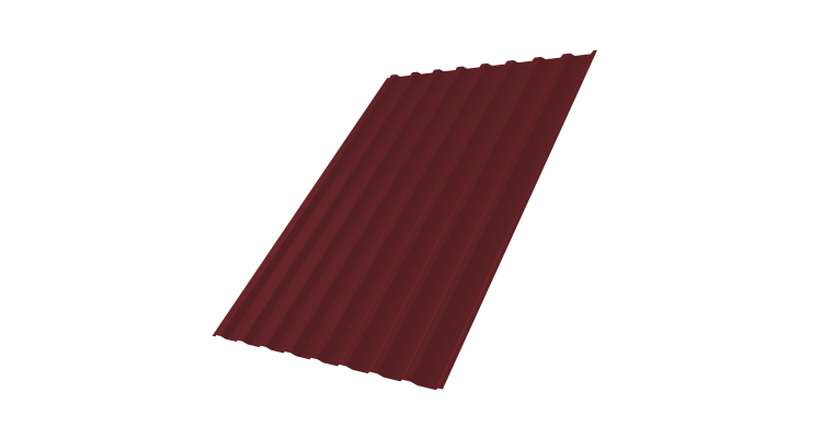 Профнастил С20В 0,5 Satin с пленкой RAL 3005 красное вино