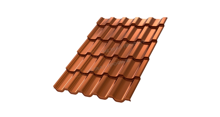 Металлочерепица Металл Профиль Трамонтана M покрытие AGNETA 20 Copper\Copper медный 0.5 мм