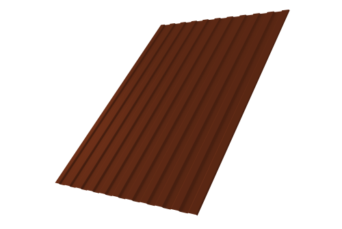 Профнастил С8А 0,5 Satin RAL 3009 оксидно-красный