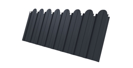 Профнастил С10A фигурный 0,45 Drap ST RAL 7024 мокрый асфальт