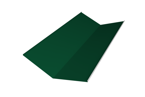 Планка ендовы нижней 300х300 0,5 Satin с пленкой RAL 6005 зеленый мох (2м)