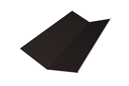 Планка ендовы нижней 300х300 0,45 PE с пленкой RAL 9005 черный (2м)
