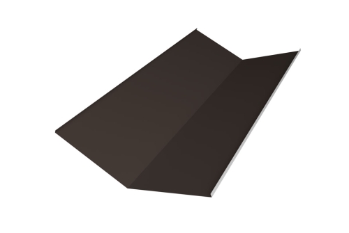 Планка ендовы нижней 300х300 0,45 PE с пленкой NL805 серо-коричневый гефест (2м)
