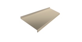 Отлив простой 250 0,5 Satin с пленкой RAL 1015 светлая слоновая кость (3м)