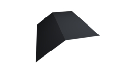 Планка конька плоского 190х190 0,45 Drap TR RAL 7024 мокрый асфальт (2м)