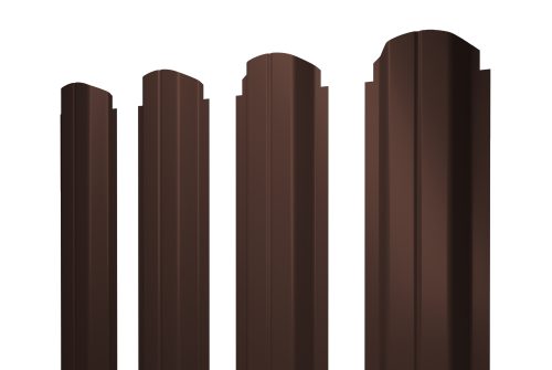 Штакетник П-образный A фигурный 0,5 Satin RAL 8017 шоколад