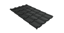 Металлочерепица камея Grand Line 0,45 Drap TX RAL 7016 антрацитово-серый