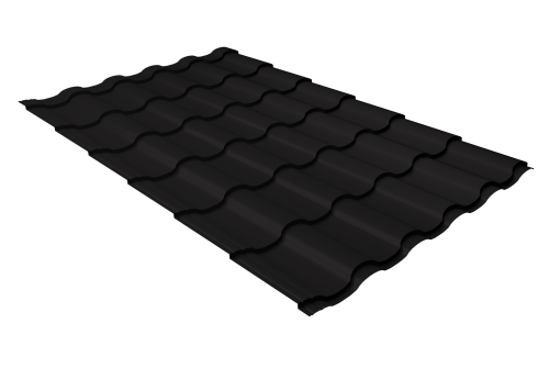 Металлочерепица кредо Grand Line 0,45 Drap ST RAL 9005 черный