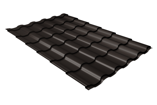 Металлочерепица кредо Grand Line 0,5 PurPro RR 32 темно-коричневый