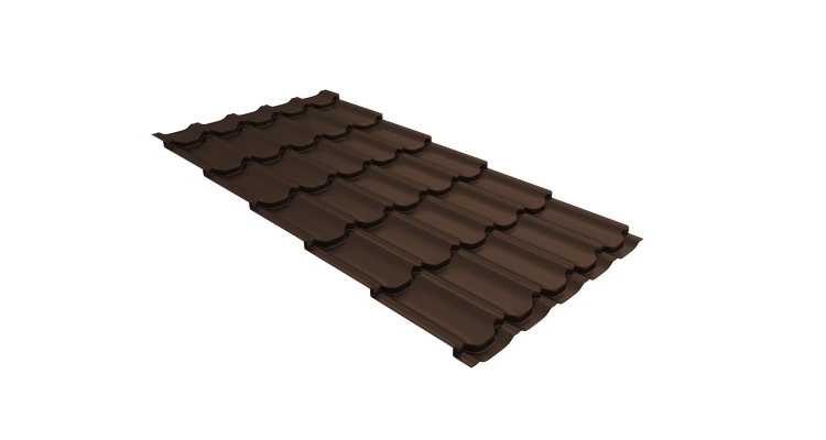 Металлочерепица квинта плюс 0,45 Drap TX RAL 8017 шоколад