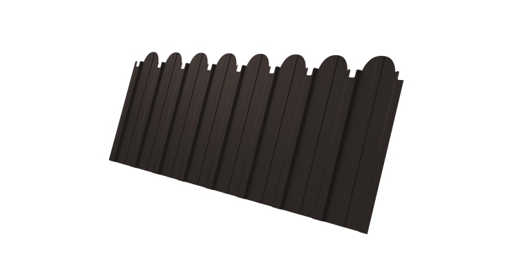 Профнастил C10A фигурный 0.5 Velur X RR 32 темно-коричневый