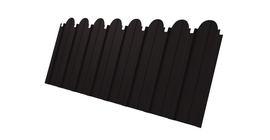 Профнастил C10A фигурный 0.5 PurLite Matt RAL 9005 черный