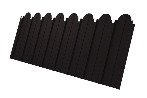 Профнастил C10A фигурный 0,5 Satin RAL 9005 черный