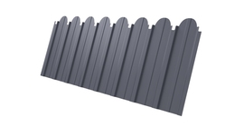 Профнастил C10A фигурный 0.4 PE RAL 7004 сигнальный серый