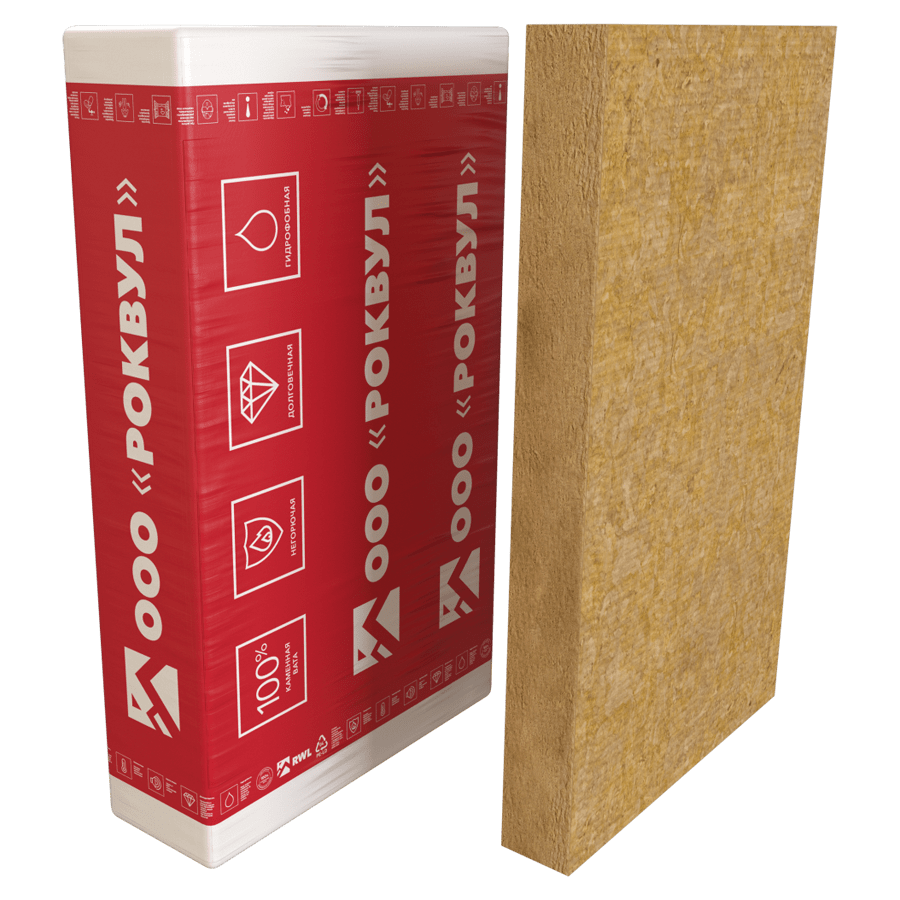Утеплитель Rockwool Фасад Баттс Оптима, 1000х600х50мм (в упак.0,18 м3)