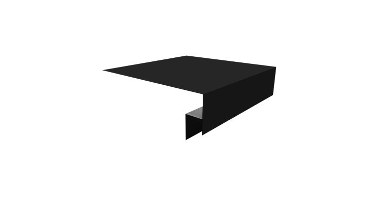 Планка околооконная сложная Блок-хаус new 200х50х27 0,45 Drap RAL 9005 черный (2м)