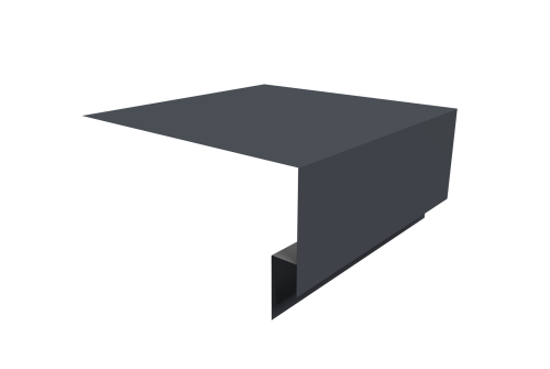 Планка околооконная сложная Блок-хаус new 200х75х27 0,45 Drap TX RAL 7024 мокрый асфальт (3м)