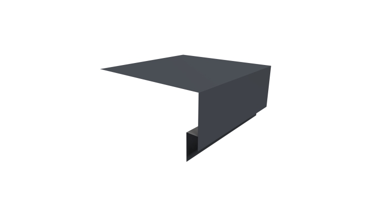 Планка околооконная сложная Блок-хаус new 200х75х27 0,45 Drap TR RAL 7024 мокрый асфальт (2м)