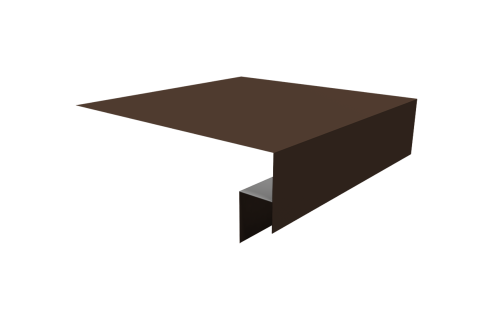 Планка околооконная сложная Блок-хаус new 250х50х27 (j-фаска) 0,5 Satin Matt RAL 8017 шоколад (2м)