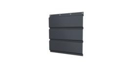 Софит металлический полная перфорация 0,45 Drap TX с пленкой RAL 7024 мокрый асфальт