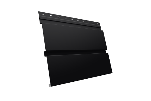 Софит металлический Квадро Брус без перфорации 0,5 Drap с пленкой RAL 9005 черный