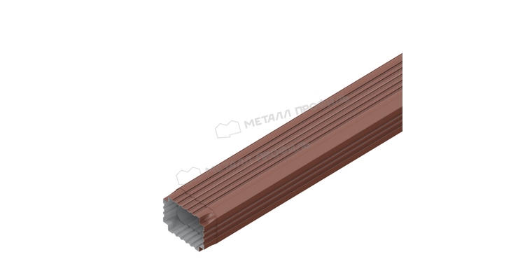Труба водосточная Металл Профиль БЮДЖЕТ 76х102х3000 RAL 8017