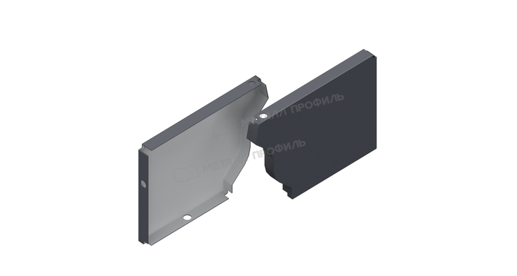 Заглушка желоба правая Металл Профиль БЮДЖЕТ 120х86 RAL 7024