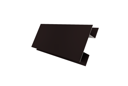 Планка H-образная Экобрус 0,5 Satin Matt RAL 9005 черный (2м)