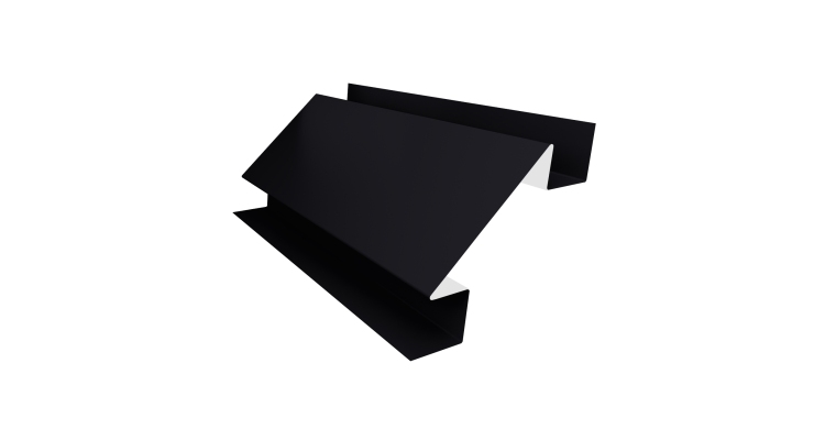 Планка угла внутреннего сложного Экобрус Grand Line 0,45 Drap TR RAL 9005 черный (2м)