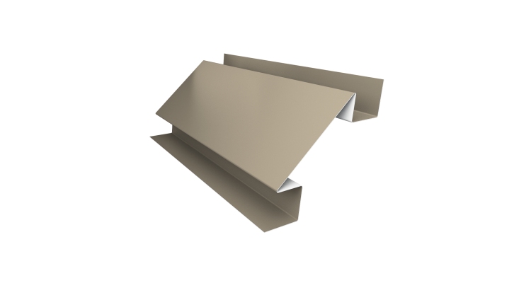 Планка угла внутреннего сложного Экобрус Grand Line 0,5 Satin с пленкой RAL 1015 светлая слоновая кость (3м)