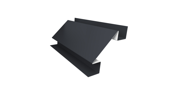 Планка угла внутреннего сложного Экобрус Grand Line 0,5 Drap TX RAL 7024 мокрый асфальт (2м)