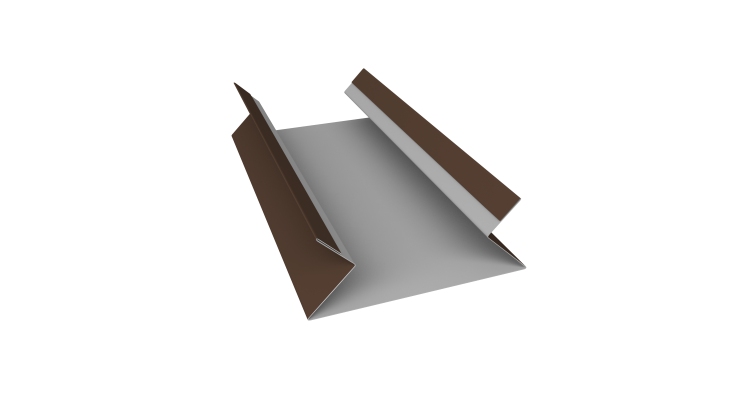 Планка угла внутреннего составная верхняя 0,45 Drap TX RAL 8017 шоколад (3м)