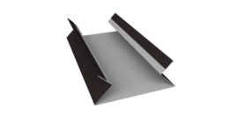 Планка угла внутреннего составная верхняя 0,5 Drap RAL 9005 черный (2м)