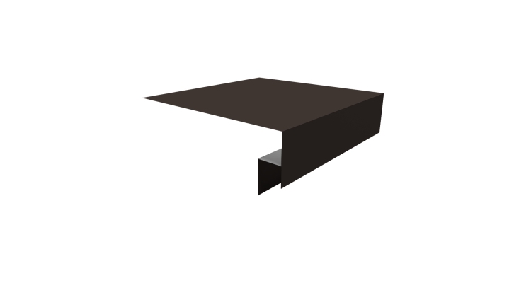 Планка околооконная сложная Экобрус Grand Line 200х50х25 0,45 PE с пленкой RR 32 темно-коричневый (3м)