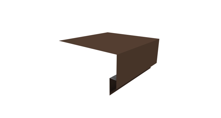 Планка околооконная сложная Экобрус Grand Line 200х75х25 0,5 Satin с пленкой RAL 8017 шоколад (2м)