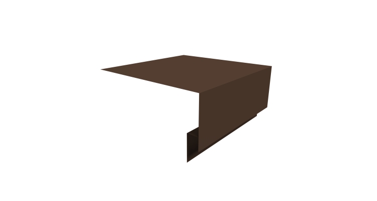 Планка околооконная сложная Экобрус Grand Line 250х75х25 0,45 Drap TwinColor RAL 8017 шоколад (2м)