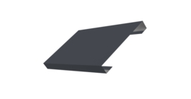 Ламель лицевая 150 забора жалюзи Texas стартовая/финишная для калиток и ворот 0,5 Velur X с пленкой RAL 7024 мокрый асфальт