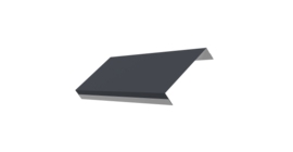 Ламель обратная 125 забора жалюзи Texas стартовая/финишная для калиток и ворот 0,5 PurPro с пленкой RAL 7024 мокрый асфальт