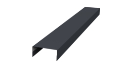 Крышка 30х15 жалюзи Texas 0,45 Drap RAL 7024 мокрый асфальт (2м)