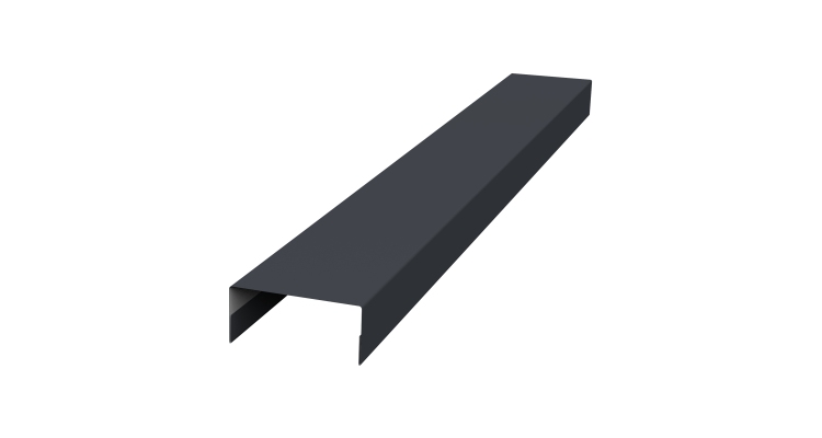 Крышка 30х15 жалюзи Texas 0,7 PE RAL 7024 мокрый асфальт (2м)