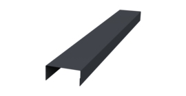 Крышка 30х20 жалюзи Texas 0,5 Rooftop Бархат RAL 7024 мокрый асфальт (2,5м)