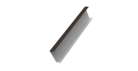 Декоративная накладка на столб универсальная 62х55 для забора жалюзи 0,5 Drap TX RR 32 темно-коричневый (2м)