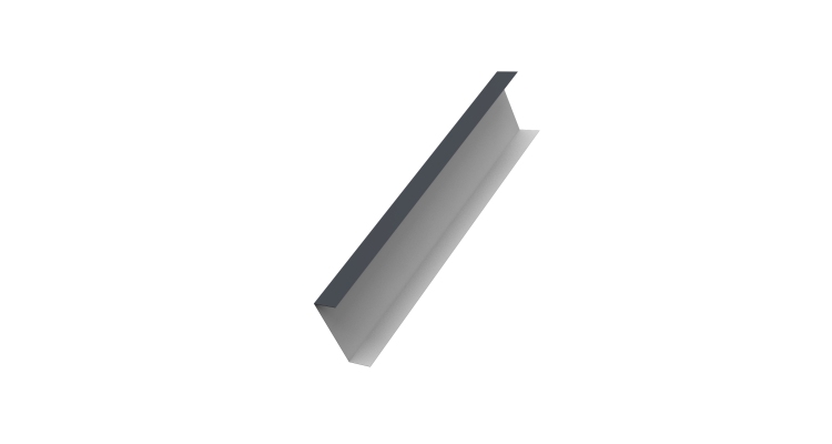 Декоративная накладка на столб универсальная 80х80 для забора жалюзи 0,45 Drap RAL 7024 мокрый асфальт (3м)