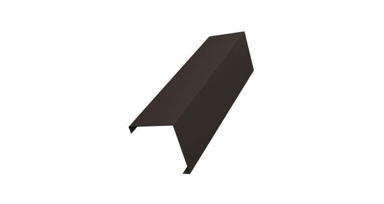 Декоративная накладка на столб универсальная угловая 60х60 для забора жалюзи 0,45 Drap-double TX RR 32 темно-коричневый (3м)