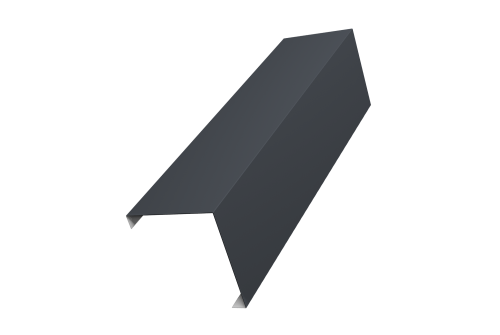 Декоративная накладка на столб универсальная угловая 62х55 для забора жалюзи 0,5 Satin RAL 7024 мокрый асфальт (1,8м)