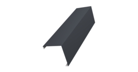 Декоративная накладка на столб универсальная угловая 80х80 для забора жалюзи 0,5 Satin Matt TX RAL 7024 мокрый асфальт (2м)