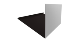 Планка примыкание верхнее к трубе фальц 0,45 Drap ST RAL 9005 черный (3м)