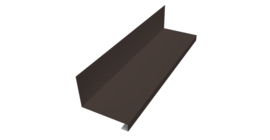 Планка примыкание нижнее к трубе фальц Grand Line 0,5 Drap TX RR 32 темно-коричневый (2м)